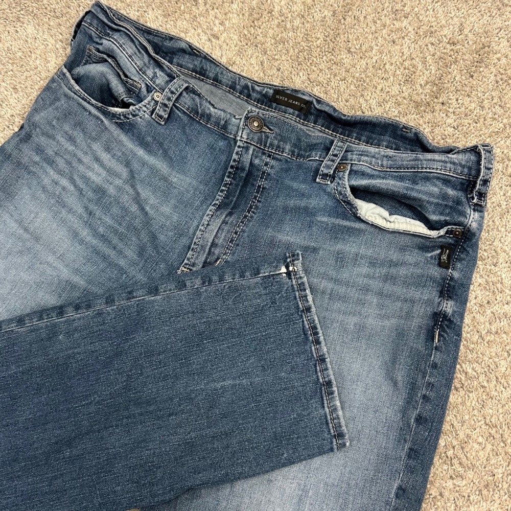 Silver Jeans Co Grayson Jeans 40x32 Blue Easy Fit Straight Leg M33314ras313